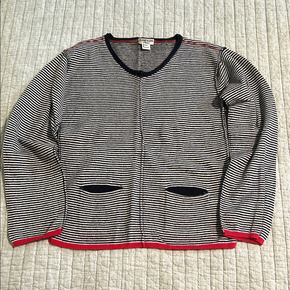 🔥🔥European Kid’s Unisex Black and White Striped Sweater